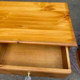 Large English display cabinet in solid wood, 20th century, 155cm