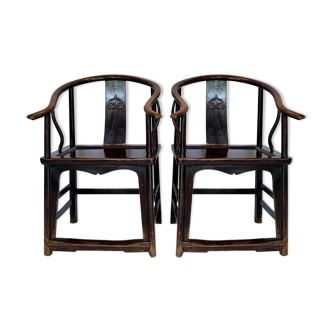 Pair of Chinese armchairs