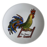 Plate Jean Cocteau Rooster – Promo-Céram – Porcelain – 24 cm