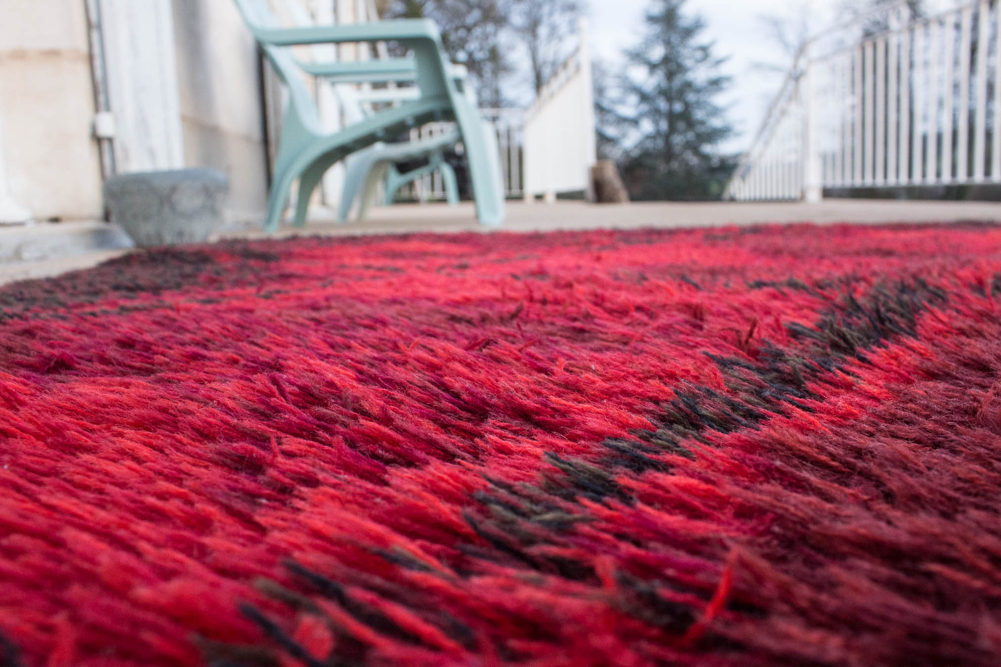 Scandinavian wool rug from Rya 70s.