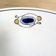 Shallow round plate Somain pottery – Java decoration