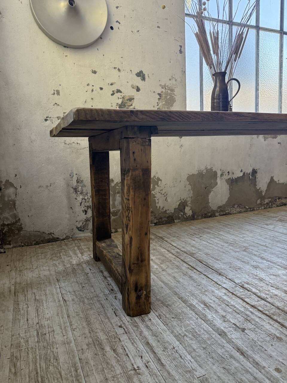 1950s pine farmhouse table 220cm