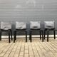 4 black Cassina Cab chairs by Mario Bellini