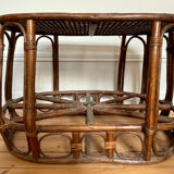 Rattan and wicker coffee table