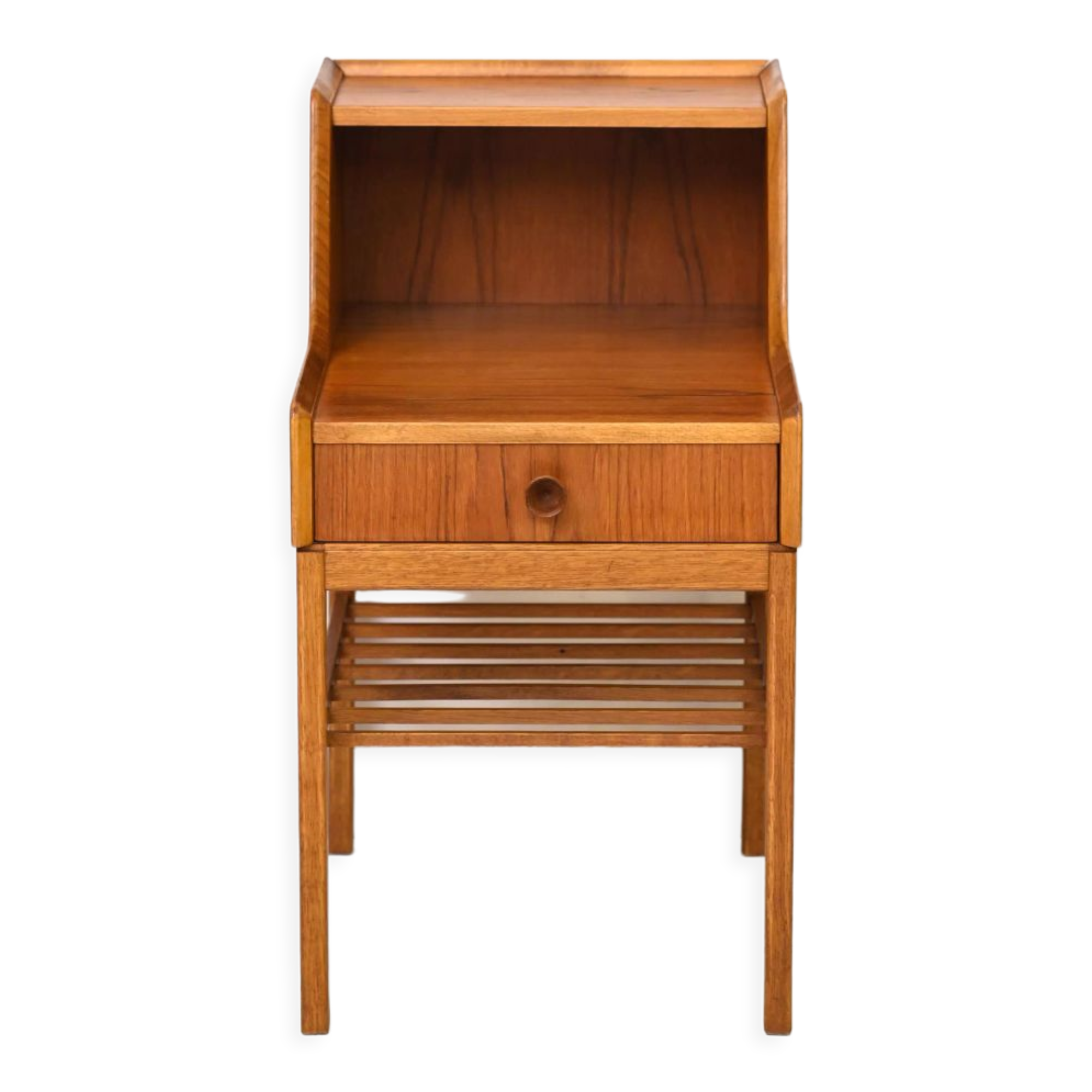 Scandinavian nightstand with double table top