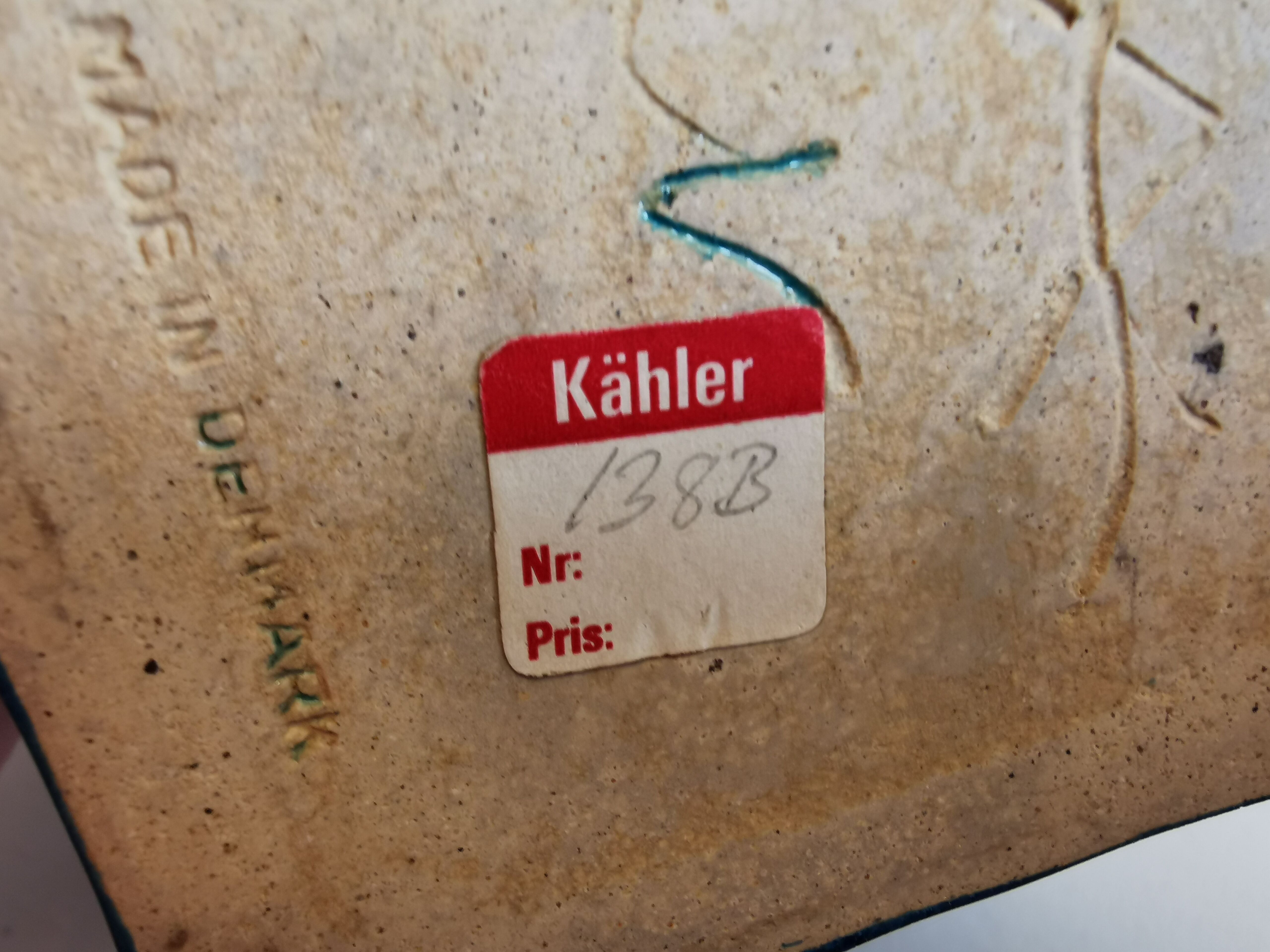 Table lamp, in ceramic, designed by Nils Kähler, for his, grandfather's company Hak