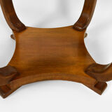 Art Deco round pedestal table in walnut veneer, circa 1930