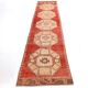 Turkish Red & Cream Oriental Vintage Runner Ruıg, 87x379Cm
