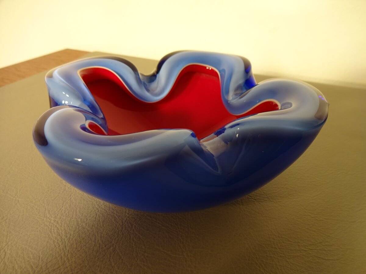 Italian Murano Glass Ashtray, 1960s