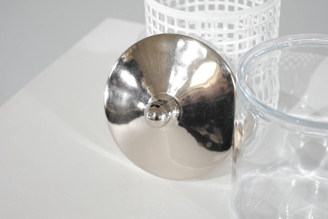 Sugar bowl by Josef Hoffmann for Bieffeplast, Italy, 1980s.