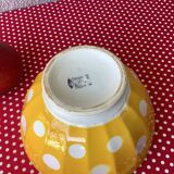 Bol Digoin jaune à pois blanc