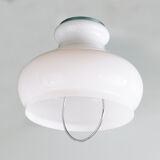 White opaline ceiling lamp or suspension