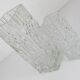 Peill & Putzler Modern Square Op Art Vase in Frosted Glass, Germany, 1970s