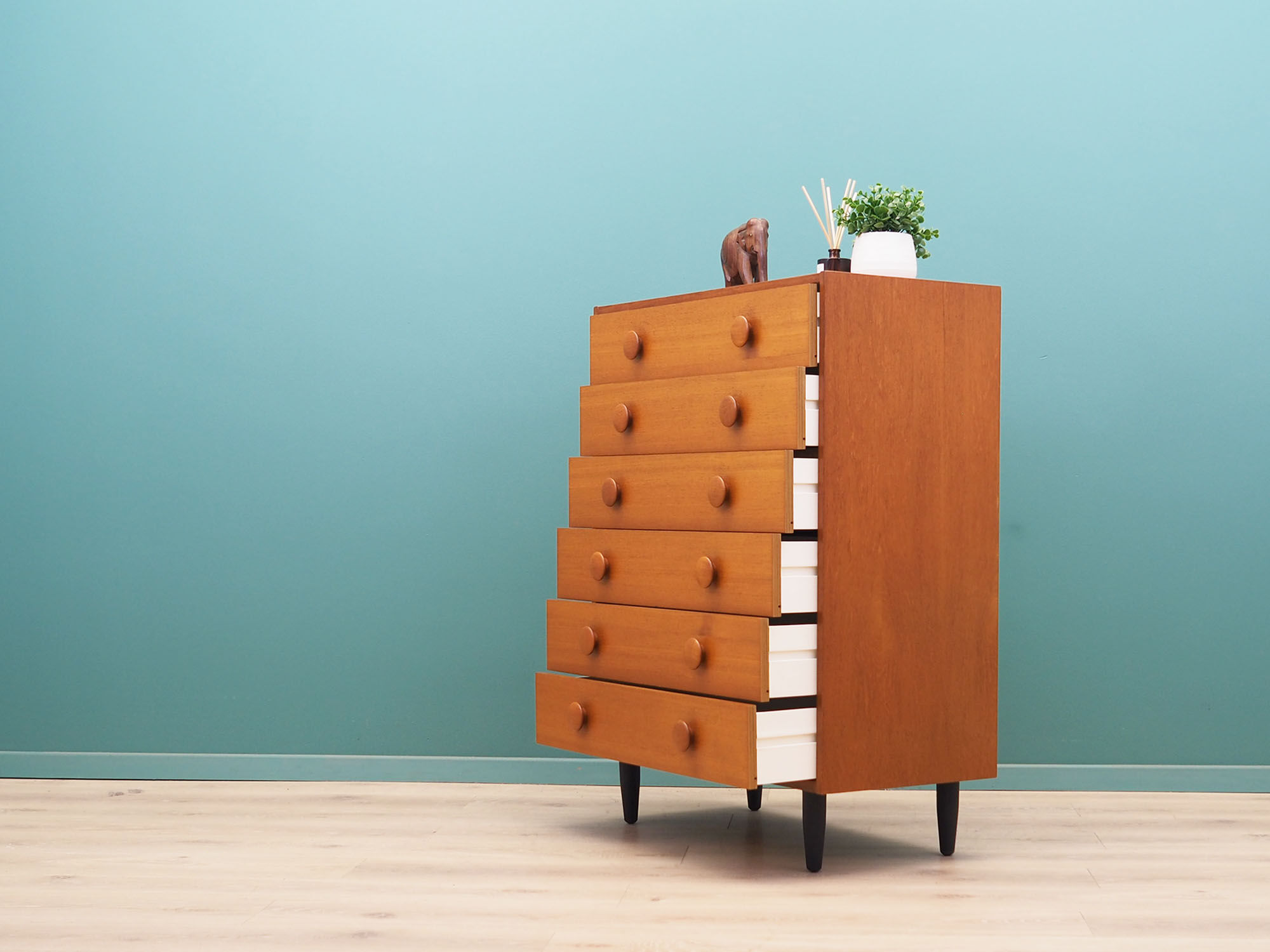 Teak chest of drawers, Danish design, 60s, made in Denmark