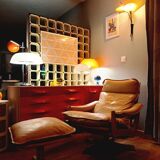 Pairs of armchairs and ottoman by Soda Galvano for Lied Mobler, Norway 1970