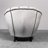 Armchair in gray velvet 50