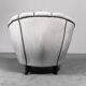 Fauteuil en velours gris 50