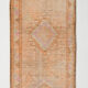 3x13 pale pink & orange turkish runner rug 82x403cm