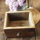 Bulk wood drawer metal button box storage