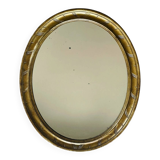 Miroir en bois doré patiné 58cm