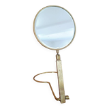 Vintage midi century brass barber mirror