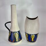 Vase (x2) West Germany Fat Lava Dümler&Breiden 1960