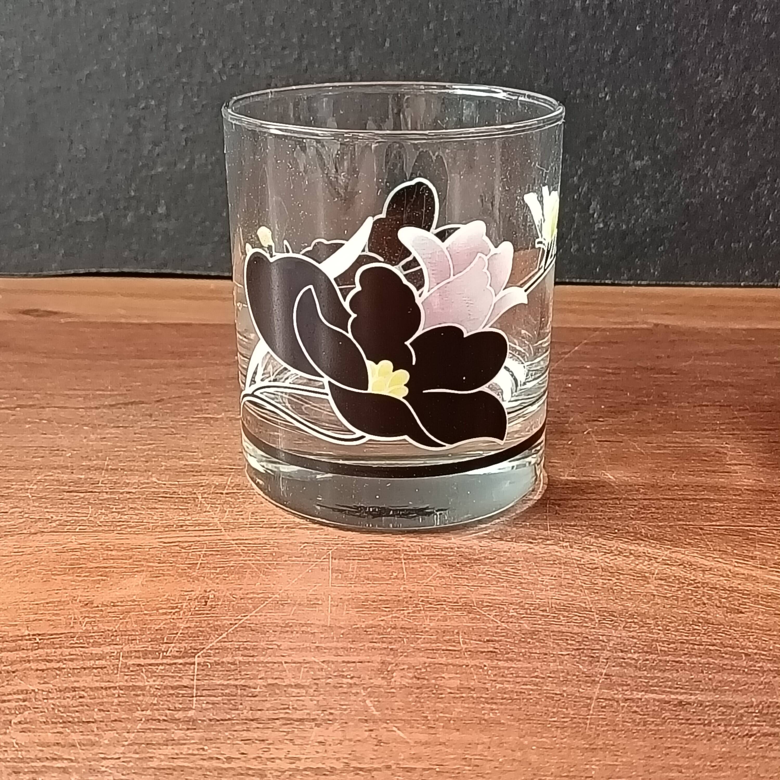 9 luminarc glasses model anaïs black rose vintage whisky glass