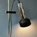 Lampadaire du milieu du siècle avec deux spots noir/chrome