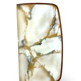 Tables de chevet plaquées en palissandre avec plateau en onyx vert