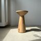 Side table, end of sofa in natural mango monoxyl conical tray H:50cm