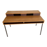 Wooden school desk with storage