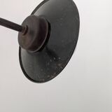 Antique wall light – Swan neck – Green enamelled sheet metal
