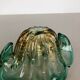 Seguso Bullicante bubble Murano glass shell bowl, 1970s