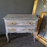 Louis XV-style patinated grey dresser