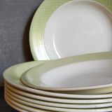 Eight earthenware plates from salins 50s