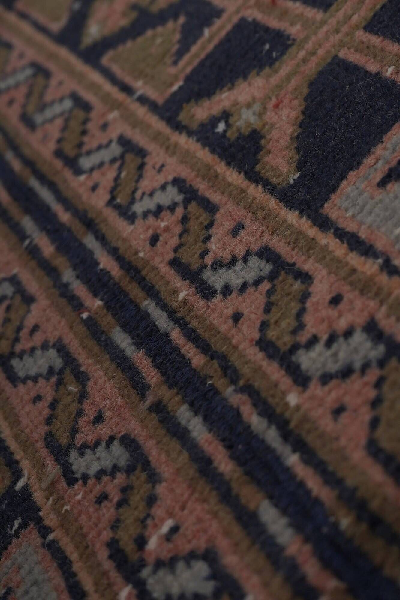 Vintage Turkish hallway rug 58x667 cm