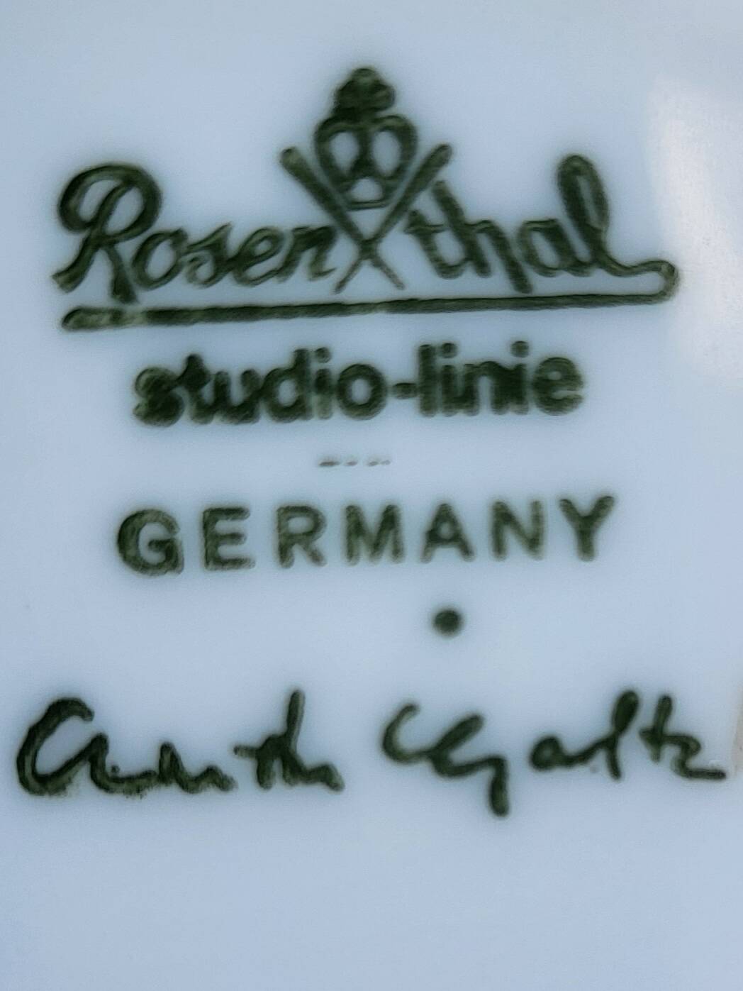 Studio Rosenthal Linie Vaas, intervenante Christa Goltz, 1980