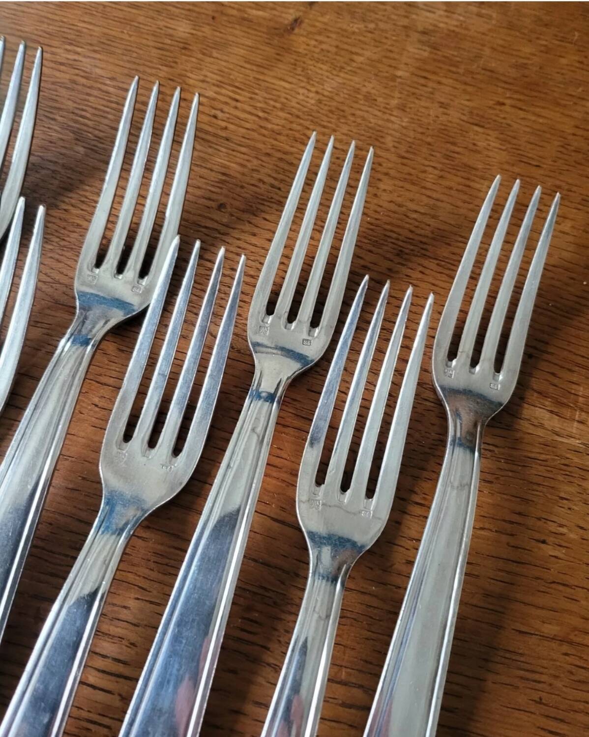 11 Fourchettes en Métal Argenté Orfèvre DAM  20.5 cm
