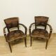 Pair of bridge armchairs