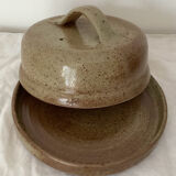 Cheese dome plate Stoneware