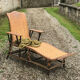 Old rattan lounger.