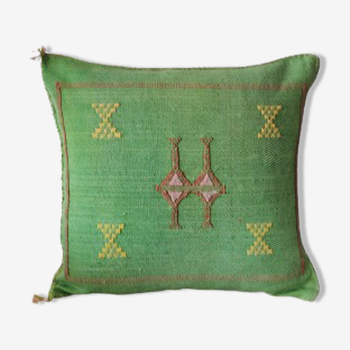 Berber Cushion Sabra Green Cactus Silk