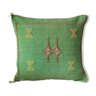 Berber Cushion Sabra Green Cactus Silk