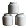 3 LAB-Lagny jars in cream glazed stoneware