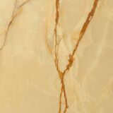 1970s Onyx Marble Coffee Table, Chrome Frame