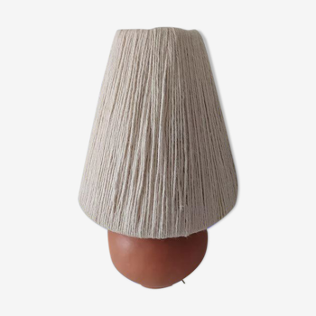 Terracotta lamp lampshade white jute