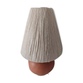 Terracotta lamp lampshade white jute