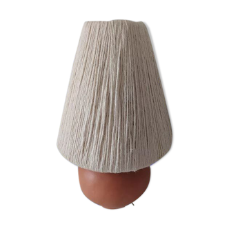 Terracotta lamp lampshade white jute