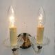 Applique 2 bras verre Murano vintage 1950