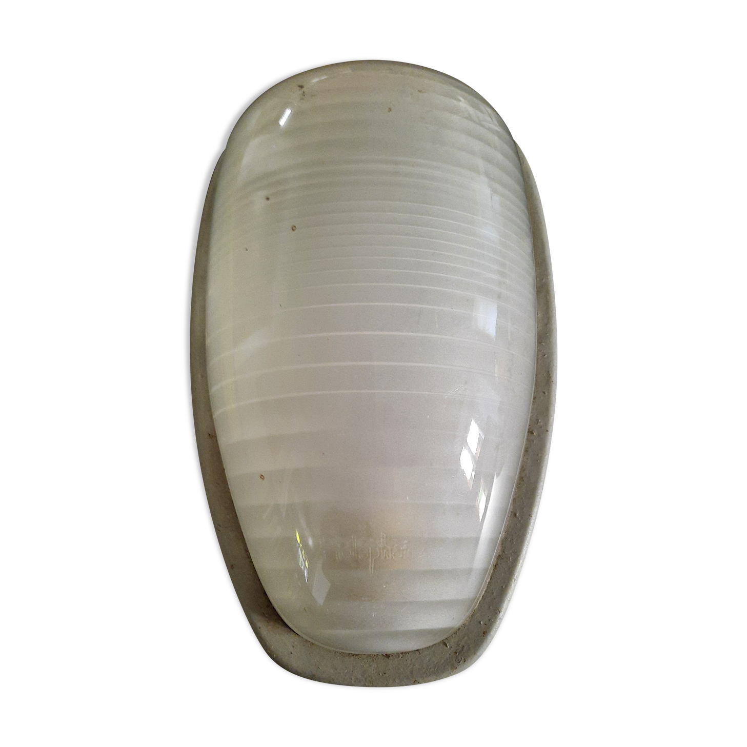 Holophanous cast iron wall lamp